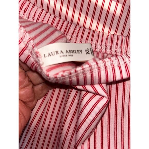 Laura Ashley Women's XL Red Striped Pajama Set Long Sleeve - Picture 9 of 9